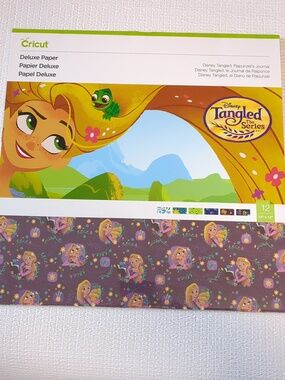 🌸Cricut Deluxe Paper 12" x 12" - Disney Tangled Theme, 12 double sided pages